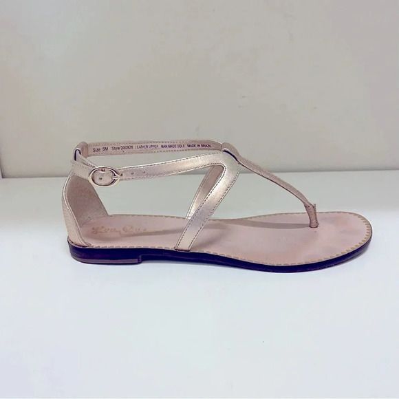 Lilly Pulitzer Heather T-Strap thong Sandal in Gold Metallic - Picture 4 of 8